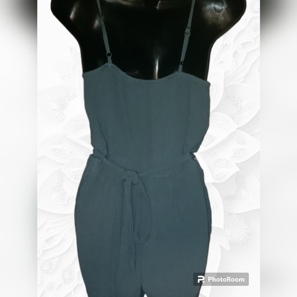 Goods for Life Spaghetti Strap Dark Teal Jumpsuit - Picture 2 of 3
